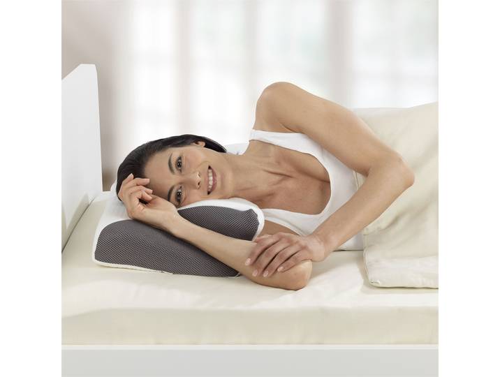Coussin nuque Blanc/Blanc 60 x 14 x 36cm Polyester