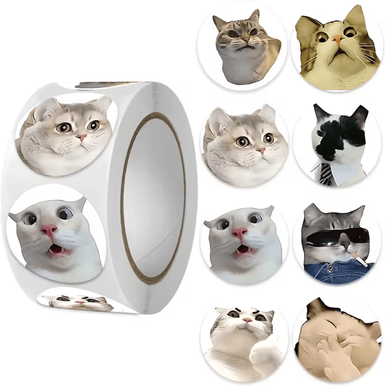 Uplift Curations 500Pcs Cartoon Cat Stickers Meme Sticker Pack For Planner & Scrapbooking Stickers And Cat Lover Gifts design e