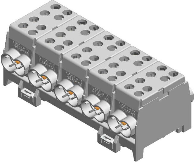 Pollmann Connecteur dérivation de ligne principale gris HLAK 35-5/10 GR-S (2080521)