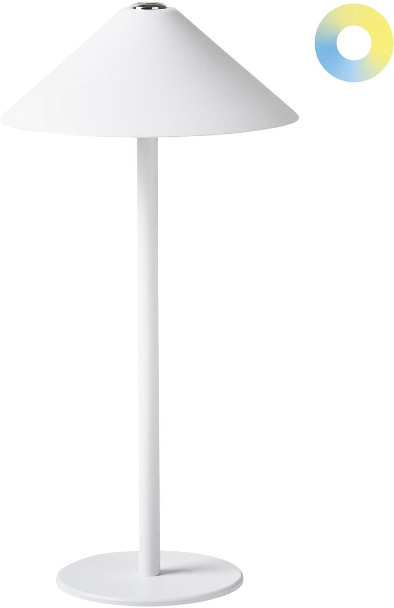 Beliani Moderne LED Tafellamp Aluminium Wit met Oplaadbare Accu