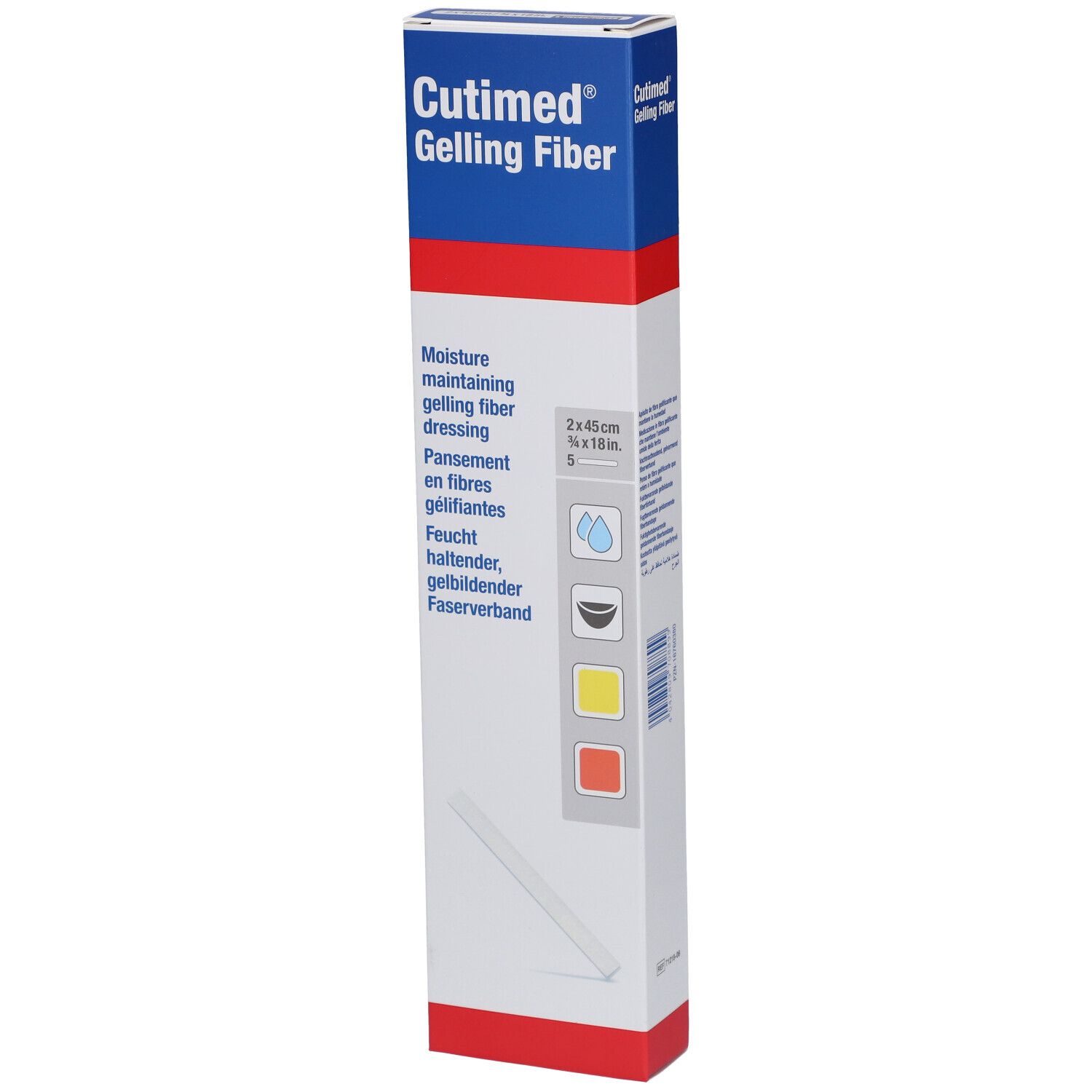 Cutimed Gelling Fiber Tamp.2x45 cm Hydrofaserverb. 5 St Tamponaden