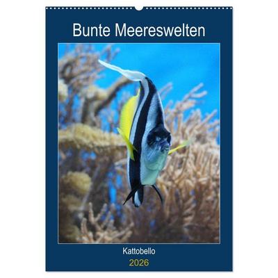 Bunte Meereswelten (Wandkalender 2026 DIN A2 hoch), CALVENDO Monatskalender