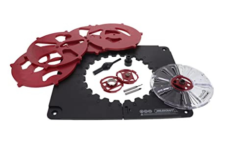 Milescraft 1207 Design/Inlay Kit Router Template Jig, Zwart en Rood, Klein