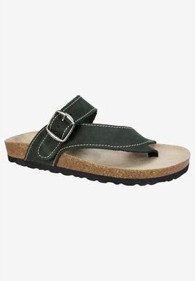 Women's Carly Sandal by White Mountain in Black Nubuck (Size 7 M)