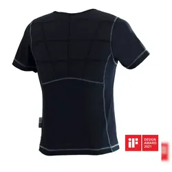 E.COOLINE Powercool SX3 T-Shirt Gr. XS schwarz - sekundenschnelle Aktivierung mit Wasser - stundenlange, trockene Kühlung für heiße Arbeitstage