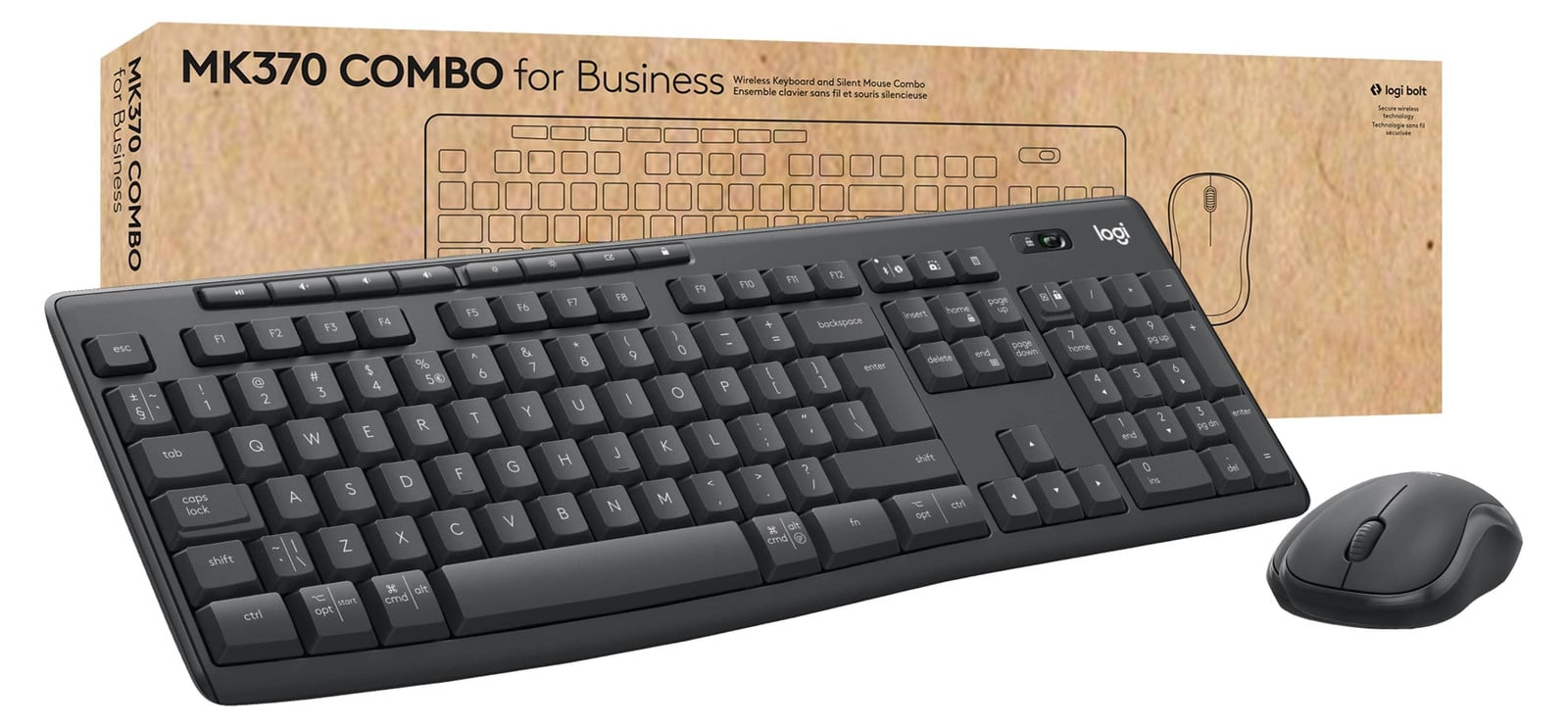 Logitech MK370 Wireless Combinatie Toetsenbord en Muis - Zwart