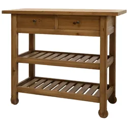 Chic Antique Anrichtetisch mit Rädern, 85 x 100 x 40 cm, natur