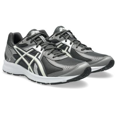 Sneaker ASICS SPORTSTYLE "JOG 100S", Damen, Gr. 37, grau (obsidian grau, cream), Synthetik, Schuhe Sneaker