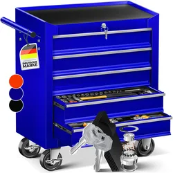 Masko, Werkzeugwagen Rollwagen Werkzeugkiste Fächer Toolbox Werkzeug Box (1x)