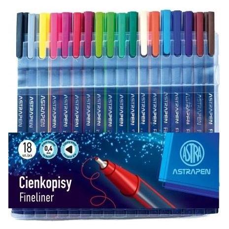 Astra Dreieckige Fineliner 0,4 mm, 18 ASTRA-Farben (18x) (47624477)
