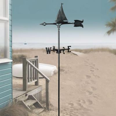 Whitehall Products Ltd Sailboat Garden Weathervane Black , Black