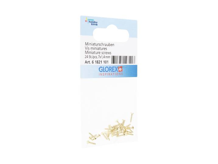 Glorex Miniaturschrauben 7 × 1.4 mm 24 Stück