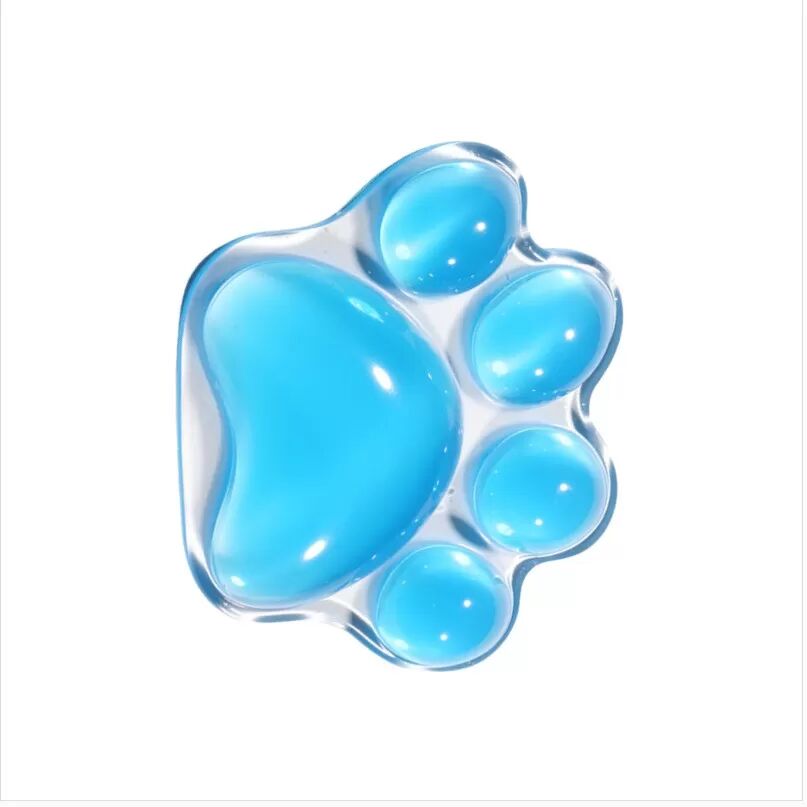 INF Transparente Silikon-Mausunterlage - Ergonomisch, Komfortabel & Druckentlastend Blau