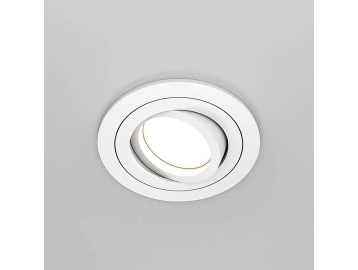 Spot encastrable Atom - Type A Ø 9cm Blanc/Blanc Aluminium GU10