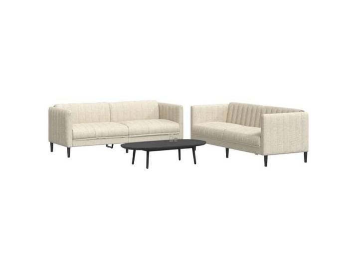 Ensemble de canapés 2 pcs crème tissu 3209245