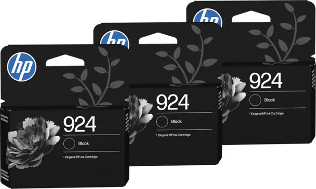 HP 924 Cartridge Zwart Triple Pack