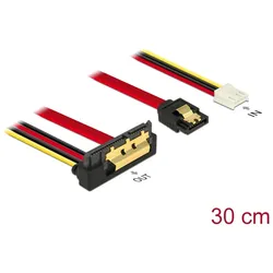 DELOCK SATA-Kabel SATA III +Floppy 4Pin->22Pin unt. 0.30m
