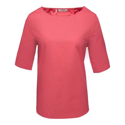 Kurzarmbluse MAERZ MUENCHEN "Maerz Muenchen 141200 Kurzarmbluse Damen Bekleidung", Damen, Gr. 44, pink, 100% Baumwolle, Blusen