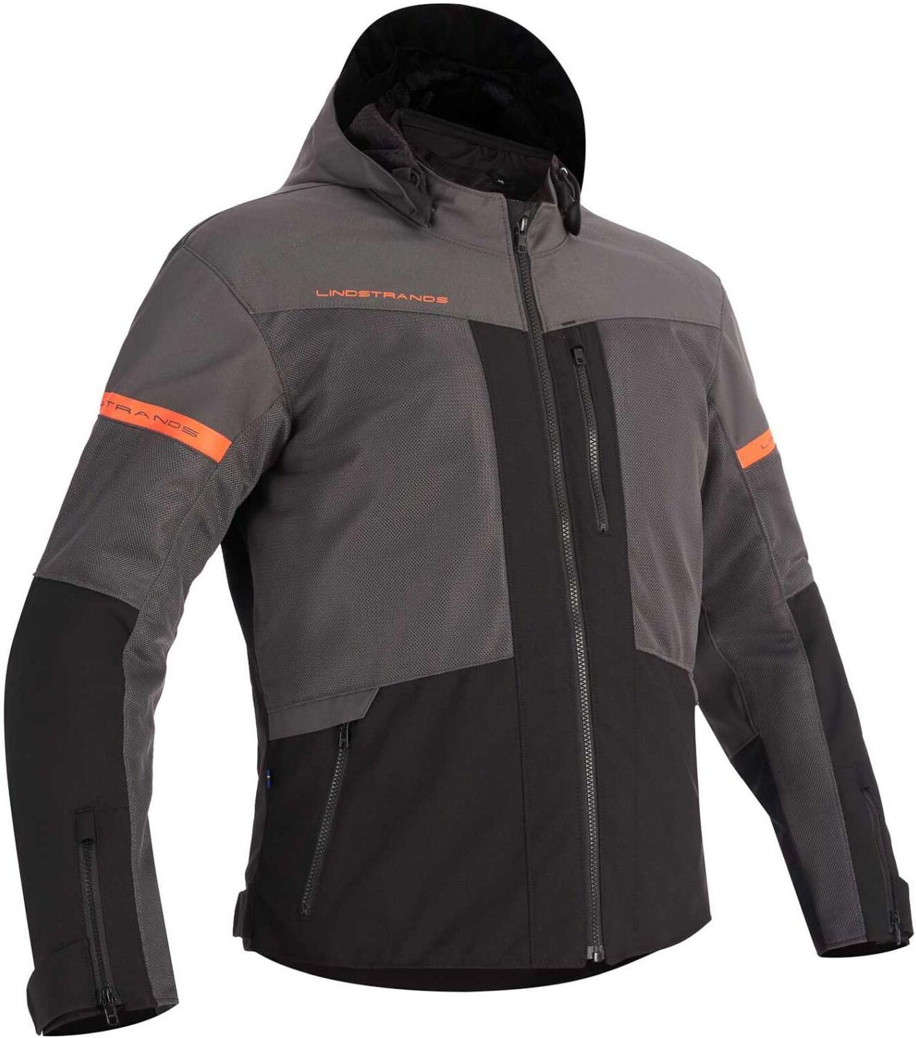 Lindstrands Rexbo V2 Motorradjacke grau schwarz Gr. 54