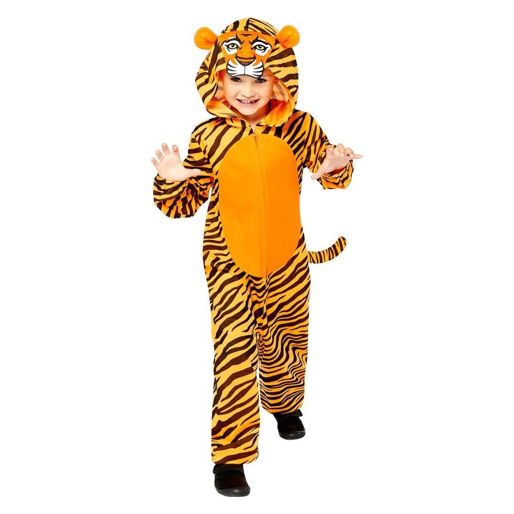 Amscan Kinderkostüm Tiger Onesie Alter 8-10 Jahre (104, 116, 122, 128, 140, 152) (9908793)