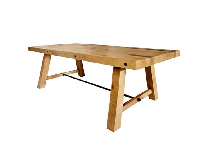 Riess Ambiente Esstisch FINCA - 240x110cm - Vintage braun - Pinienholz Platz für 12 Personen, Unikat, individuelle Maserung, Industrial Design, Vintage-Look
