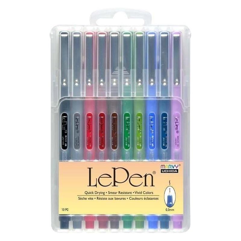 Uchida MARVY stylische Stifte mit dünner Spitze Le Pen Dark, 10 Stk. (10x) (33311626)