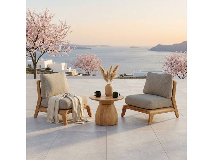 SUNS Basta/Farzi Gartenmöbel-Set 3tlg. Teak Ø55cm