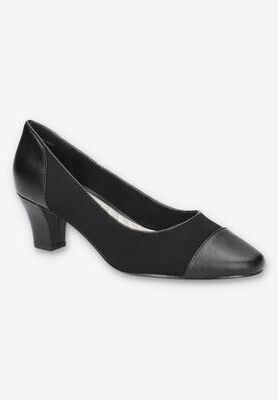Women's Wes Pump by Easy Street in Black Lamy (Size 9 M)