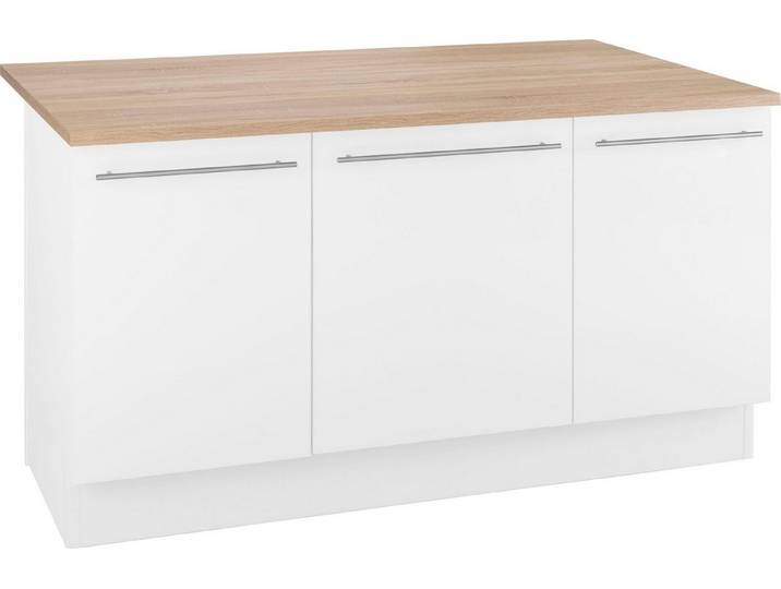 OPTIFIT Kücheninsel Bern, mit durchgehender Arbeitsplatte als Theke, Breite 160 cm