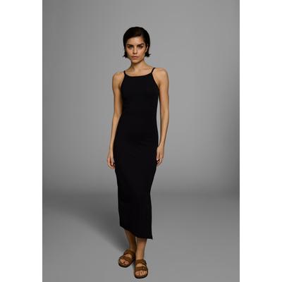 Sommerkleid AJC, Damen, Gr. 32, N-Gr, schwarz, Single Jersey, Obermaterial: 95% Baumwolle, 5% Elasthan, unifarben, Basic, sehr figurbetont knöchellang, Kleider Sommerkleid, aus Single Jersey, mit verstellbaren Spaghettiträgern, Topseller
