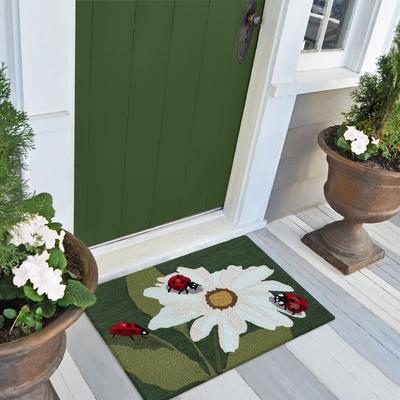 Liora Manne Lush Decor Frontporch Ladybugs Indoor/Outdoor Rug