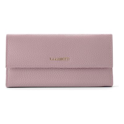Geldbörse LAZAROTTI "Bologna Leather Geldbörse Leder 19 cm", Damen, rosa, Leder, Kleinlederwaren