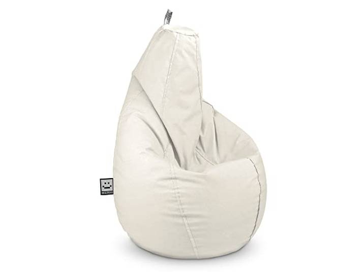 Happers Sitzsack Erwachsene Modell Birne XL aus mattem Naylim Ecru. Outdoor und Indoor