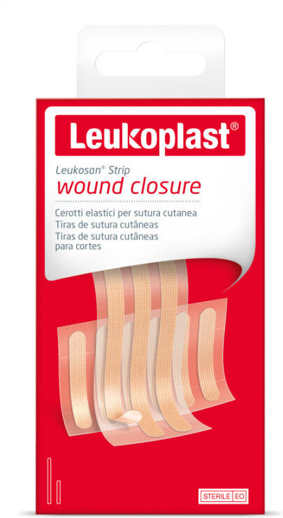 ESSITY ITALY SpA Leukosan Strip Kit - 6 Cerotti da 6x38mm + 3 Cerotti da 6x75mm per Sutura Cutanea, Chiusura Atraumatica e Applicazione Indolore