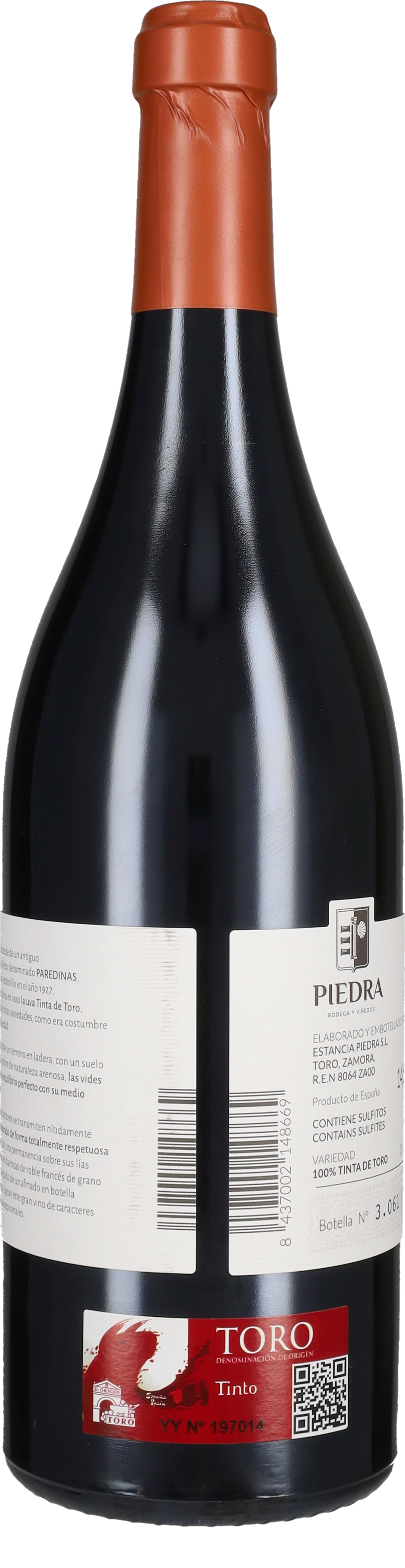 Bodegas Piedra Toro 'Paredinas' 2016