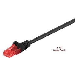 MicroConnect V-UTP603SVP RJ45 Patchkabel 3 m Schwarz 10 St.