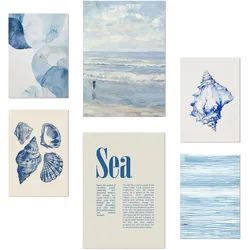 POSTER Set Mit 6 Marine, Blau, Meer Und Sommer A3 & A4 Rahmenlos