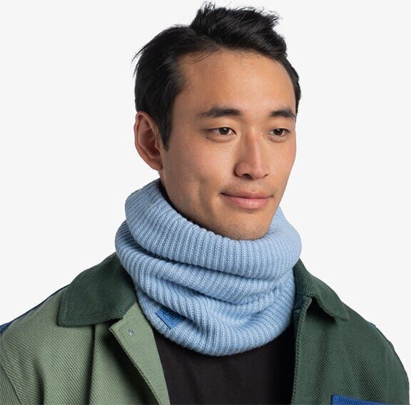 Buff Rutger Light Blue Knit and Fleece Neckwarmer