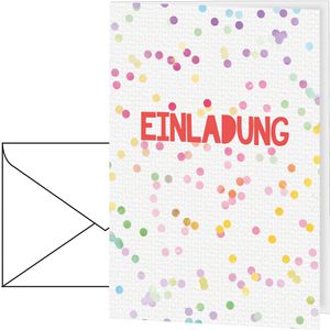 Böttcher-AG Einladungskarten 41sk2886, für Kindergeburtstage, 105 x 150 mm (A6), Klappkarten mit Umschlag, 5 Stück