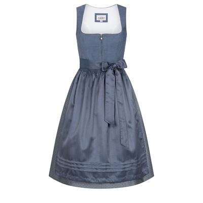 Dirndl NÜBLER "Midi Dirndl Sarah", Damen, Gr. 38, EURO, blau, Obermaterial: 100% Baumwolle CO., Kleider