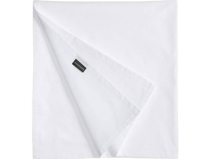 Bettlaken SCHIESSER Smoothy aus glatter Baumwolle in klassischer, hotelinspirierter Optik , weiss (weiß), B:160cm L:260cm, Renforcé, Obermaterial: 100% Baumwolle, Bettlaken, Bettlaken, Oeko-Tex zertifiziert
