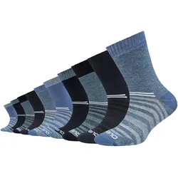 10er Pack camano Mesh Ventilation Crew Socken Kinder 5310 - infinity 35-38