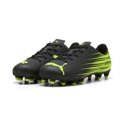Fußballschuh PUMA "ATTACANTO II FGAG JR", Herren, Gr. 37, Textil, puma schwarz, lime squeeze, Synthetik, bedruckt, Schuhe Fußballschuh, mit Nockenprofil für Rasen- und Kunstrasenplätze, mit Schnürung