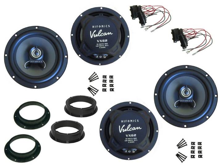 DSX Hifonics Lautsprecher für VW Tiguan 5N AD1 Bj 07-15 Tür vorn hinten Auto-Lautsprecher (180 W)