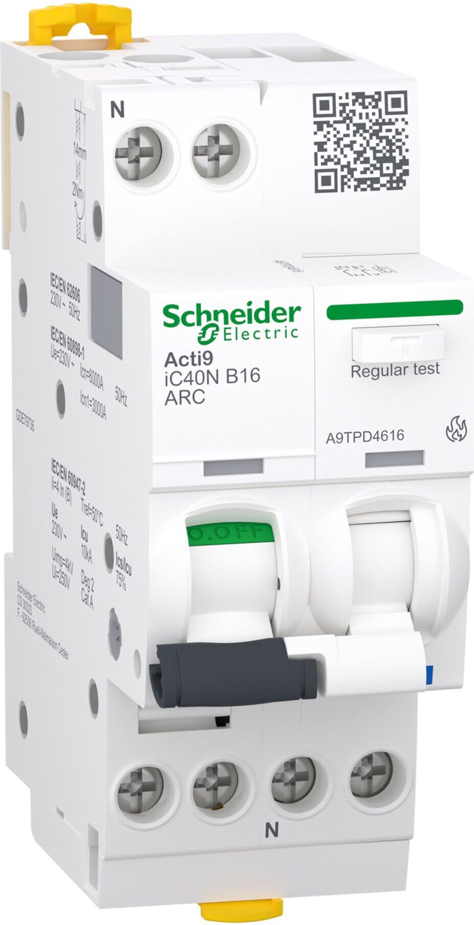 Schneider Electric Brandschutzschalter AFDD 1P+N 16A B A9TPD4616)