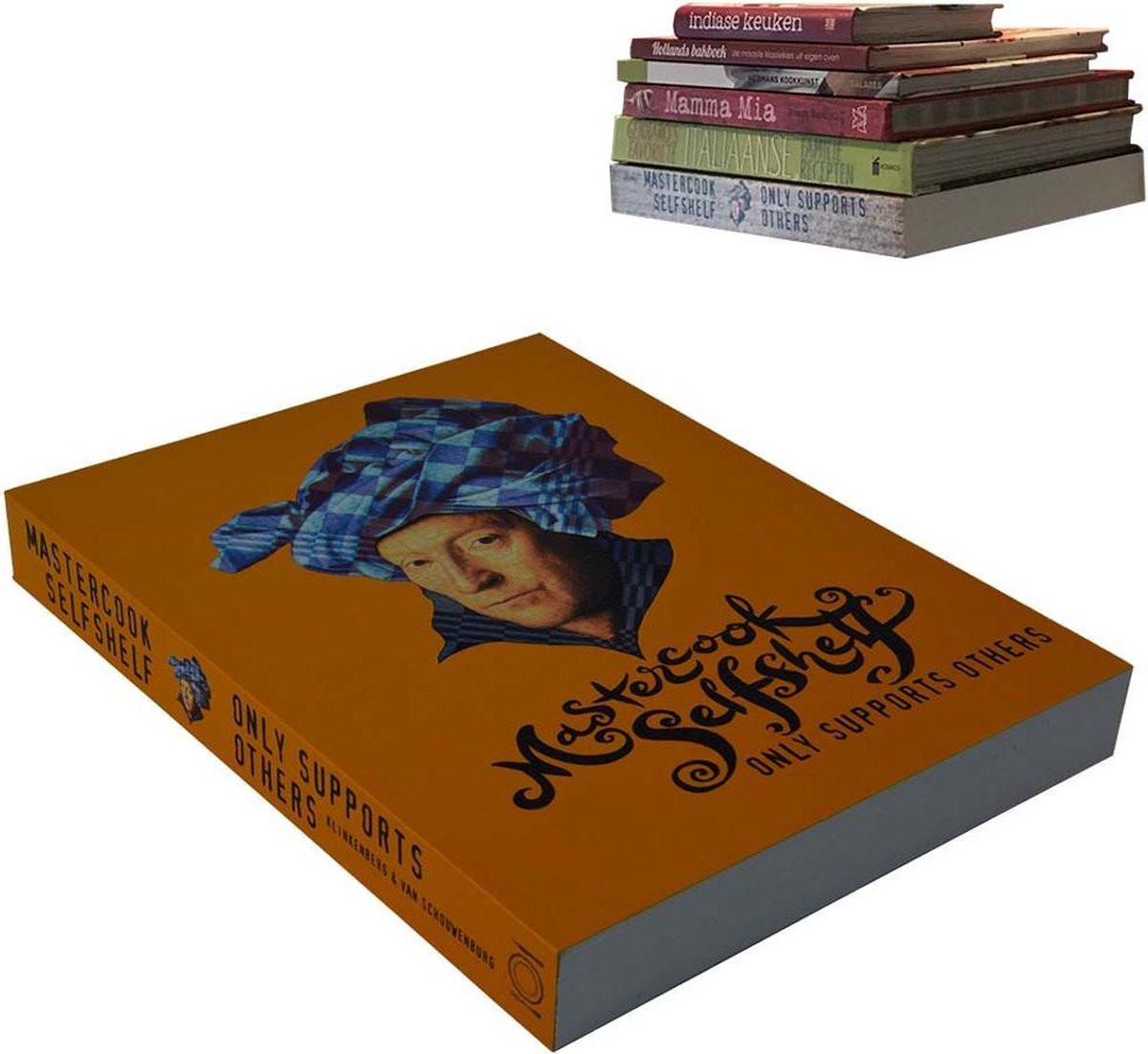 Boekenplank Selfshelf Mastercook Oranje Wandmontage voor de Keuken