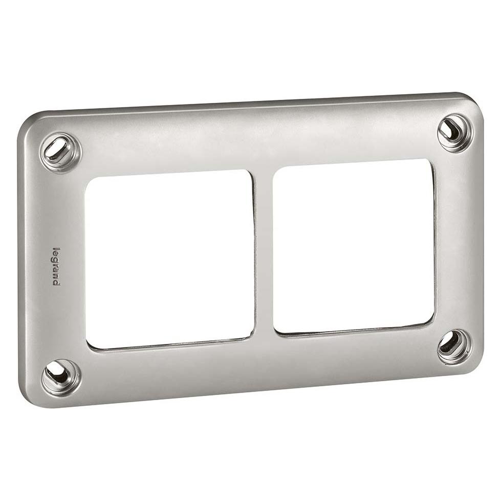 Legrand Rahmen 2-fach 77852 waagerecht/senkrecht Soliroc IP55 (077852)
