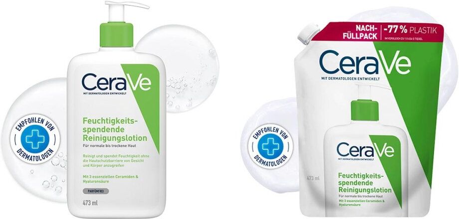 Cerave Feuchtigkeitsspendende Reinigungslotion + Nachfüllpack