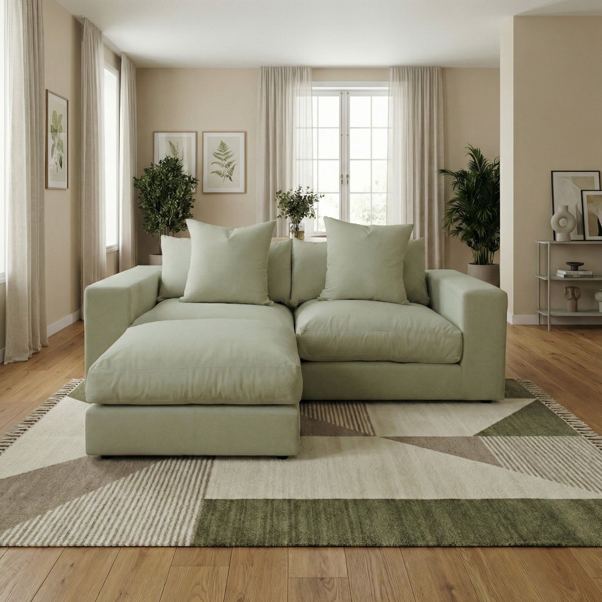 Sofa Style Hampshire Modular 2 Seat Sofa in Moss Green