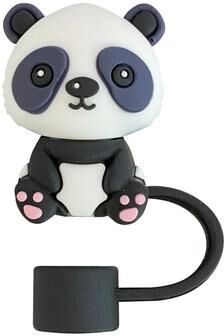 Uplift Essentials Great Cup Accessory Straw Cover Cap Cup Spill Stopper Silicone Tumblers Straw Topper Reusable Leak Stopper Straw Covers panda